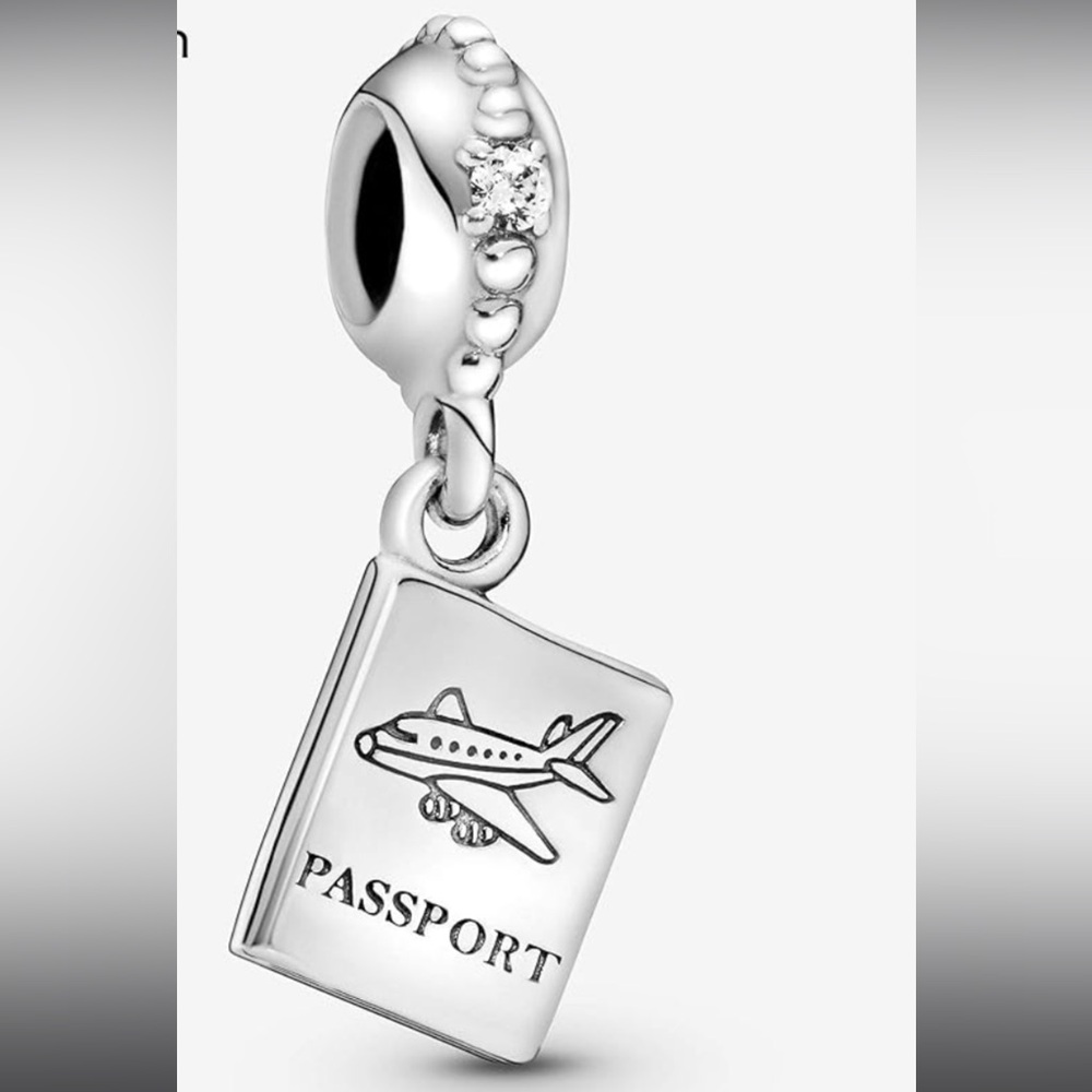 PANDORA Jewelry Passport Travel Dangle Cubic Zirconia Charm